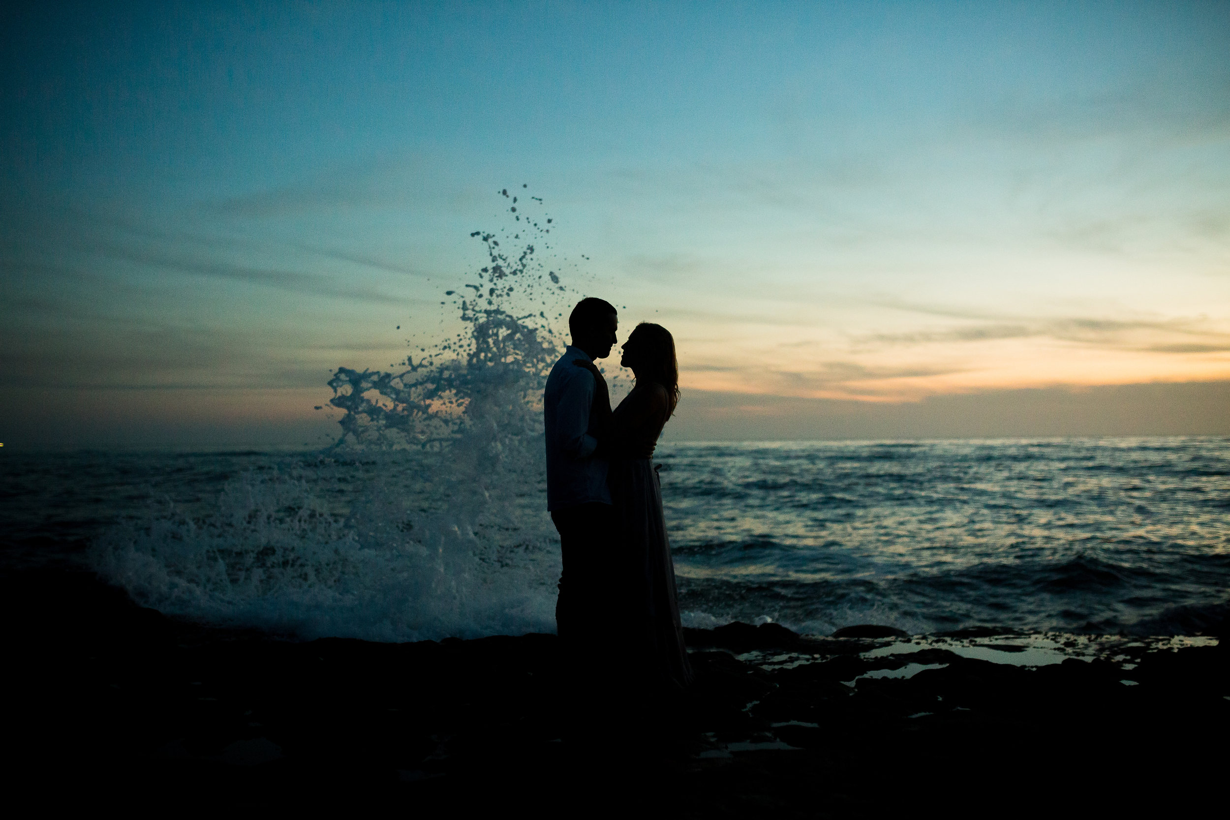 Sunset Cliffs San Diego Beach Engagement Photos - The Overwhelmed Bride Wedding Blog