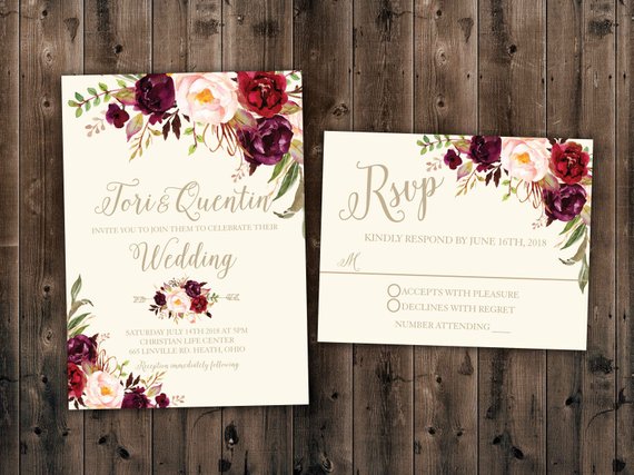 Fall Wedding Invitations - The Overwhelmed Bride Blog 