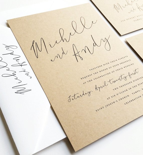 Fall Wedding Invitations - The Overwhelmed Bride Blog 