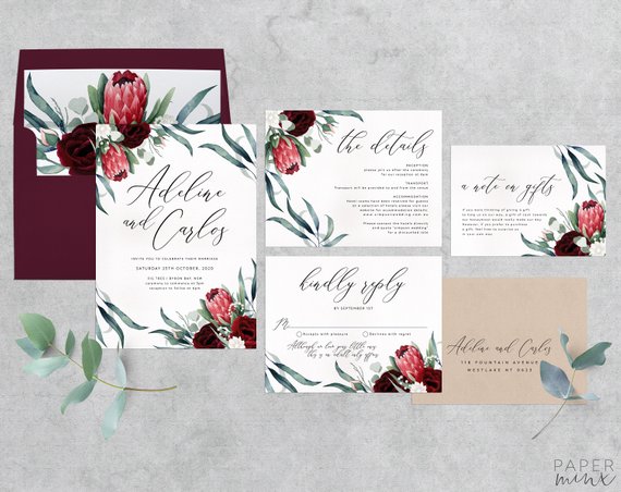 Fall Wedding Invitations - The Overwhelmed Bride Blog 