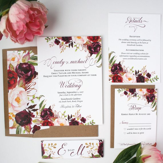 Fall Wedding Invitations - The Overwhelmed Bride Blog 