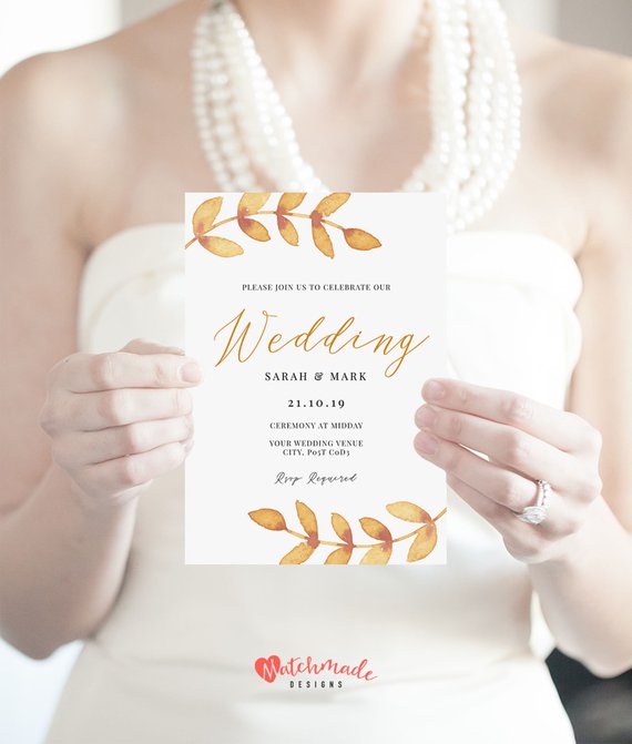 Fall Wedding Invitations - The Overwhelmed Bride Blog 
