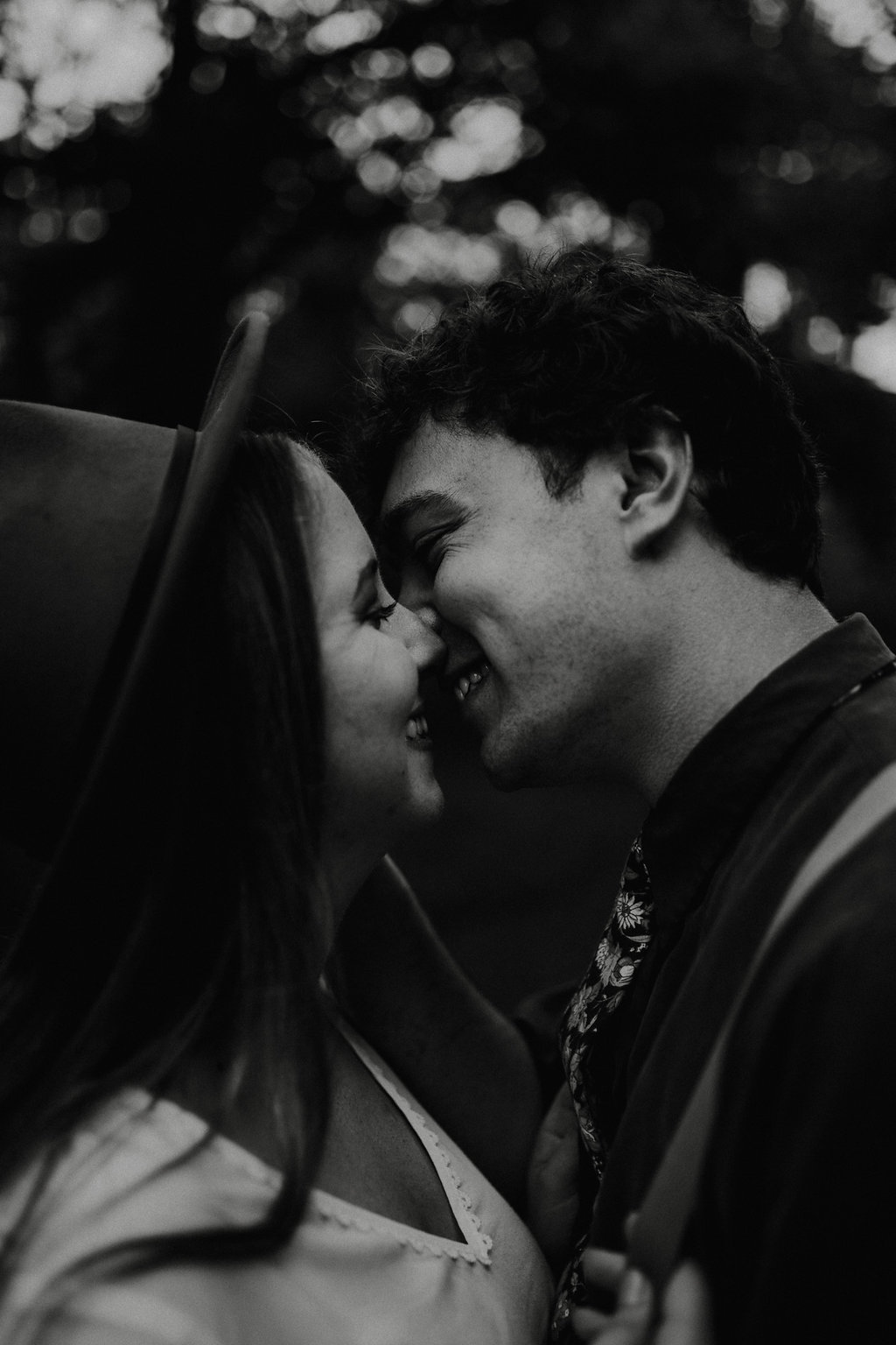 Boho Woodland Engagement Photos - The Overwhelmed Bride Wedding Blog