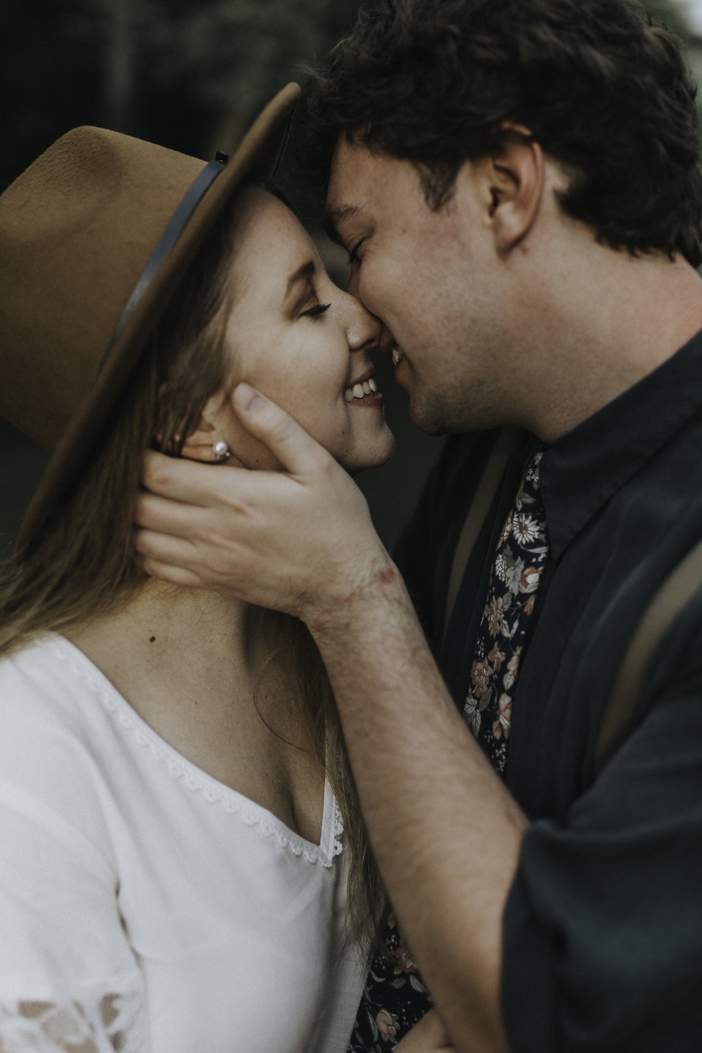 Boho Woodland Engagement Photos - The Overwhelmed Bride Wedding Blog