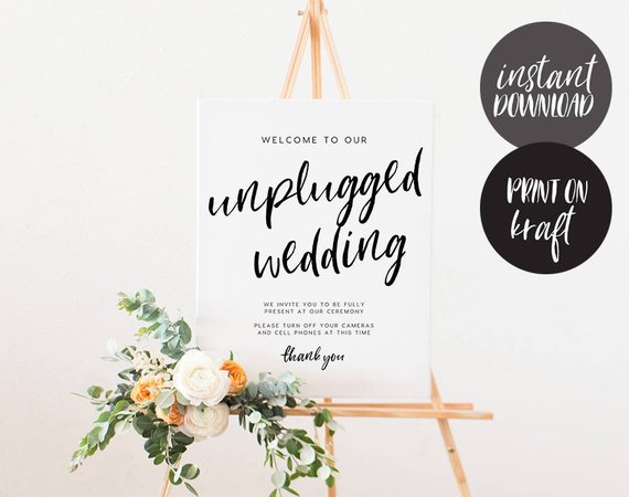 Gorgeous Fun Unique Wedding Signs - The Overwhelmed Bride Wedding Blog
