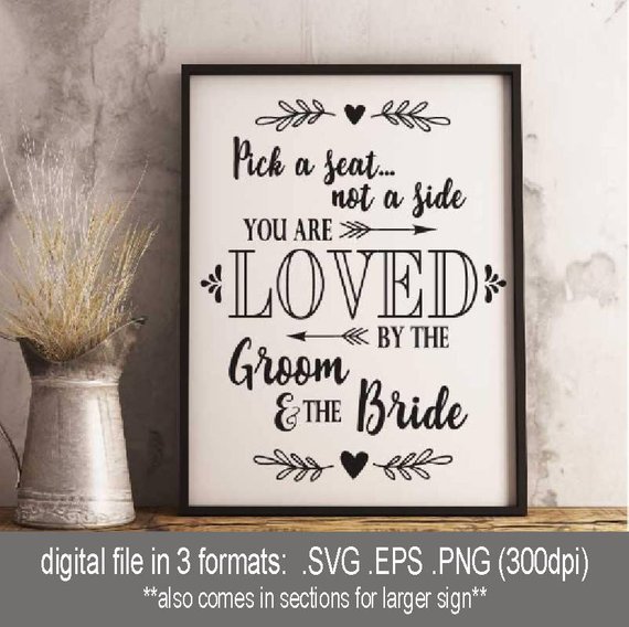 Gorgeous Fun Unique Wedding Signs - The Overwhelmed Bride Wedding Blog