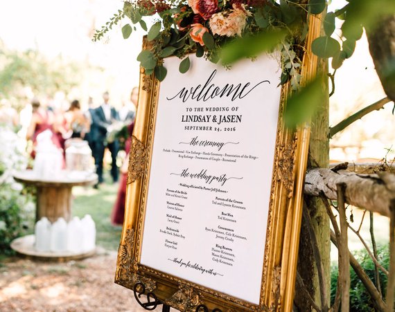 Gorgeous Fun Unique Wedding Signs - The Overwhelmed Bride Wedding Blog