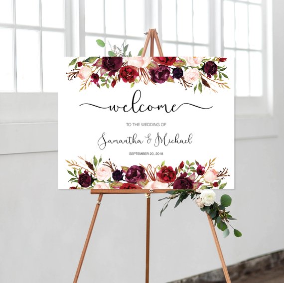 Gorgeous Fun Unique Wedding Signs - The Overwhelmed Bride Wedding Blog