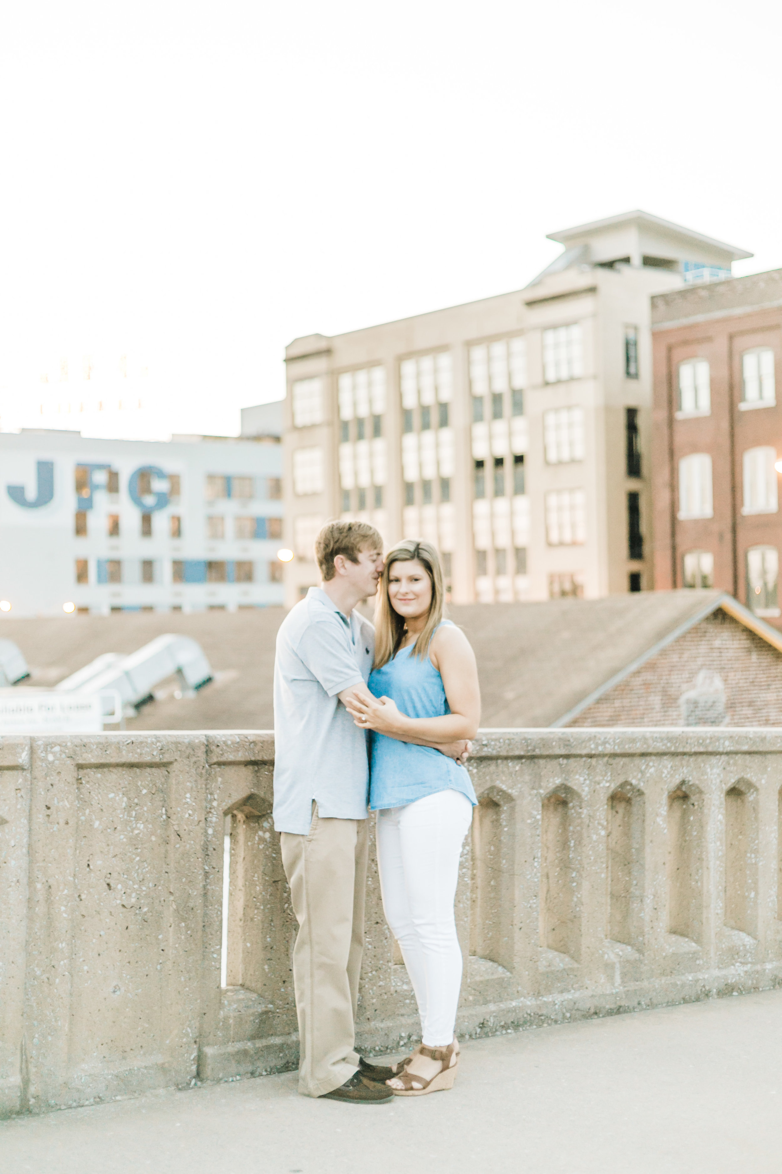 Downtown Knoxville, Tennessee Engagement Photos - The Overwhelmed Bride Wedding Blog