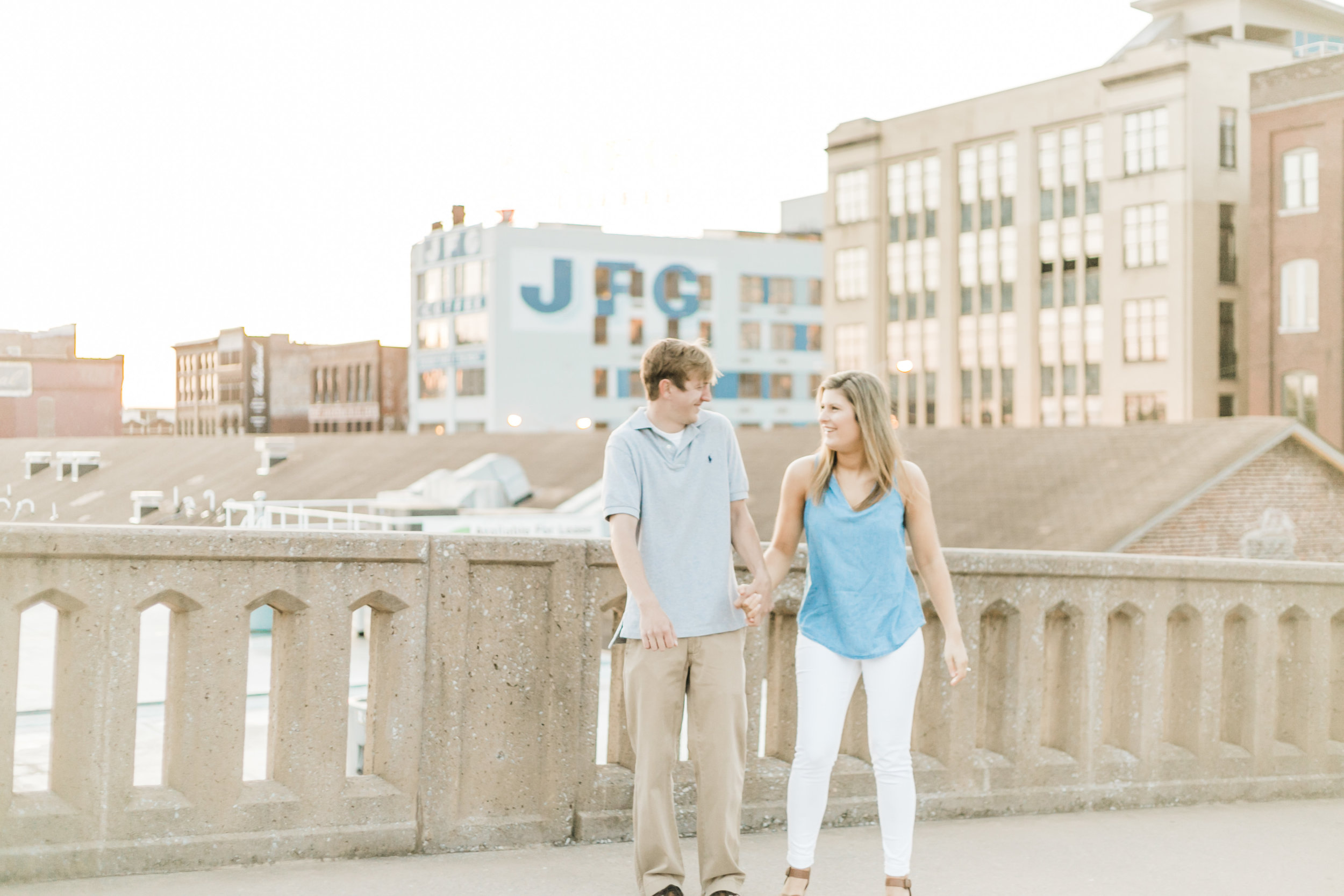 Downtown Knoxville, Tennessee Engagement Photos - The Overwhelmed Bride Wedding Blog