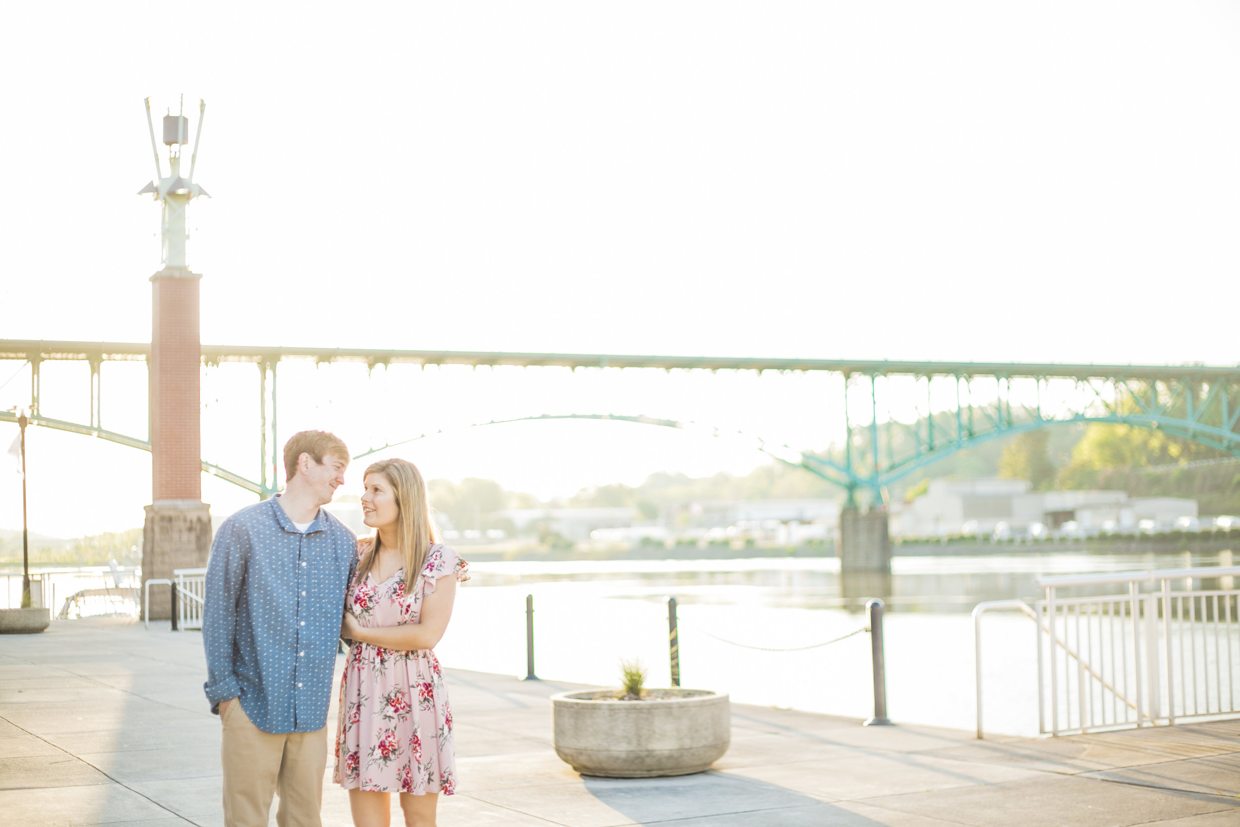 Downtown Knoxville, Tennessee Engagement Photos - The Overwhelmed Bride Wedding Blog