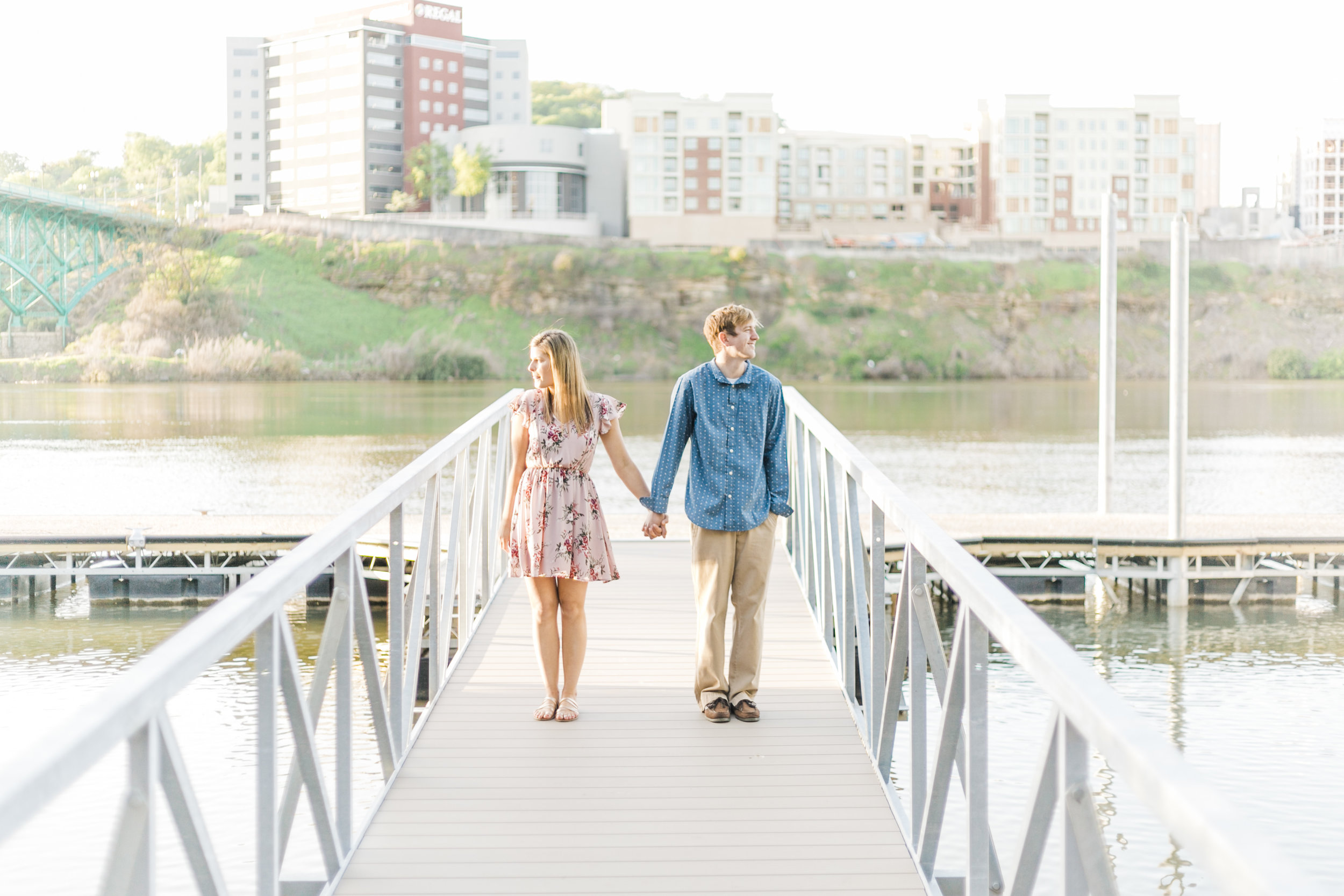 Downtown Knoxville, Tennessee Engagement Photos - The Overwhelmed Bride Wedding Blog