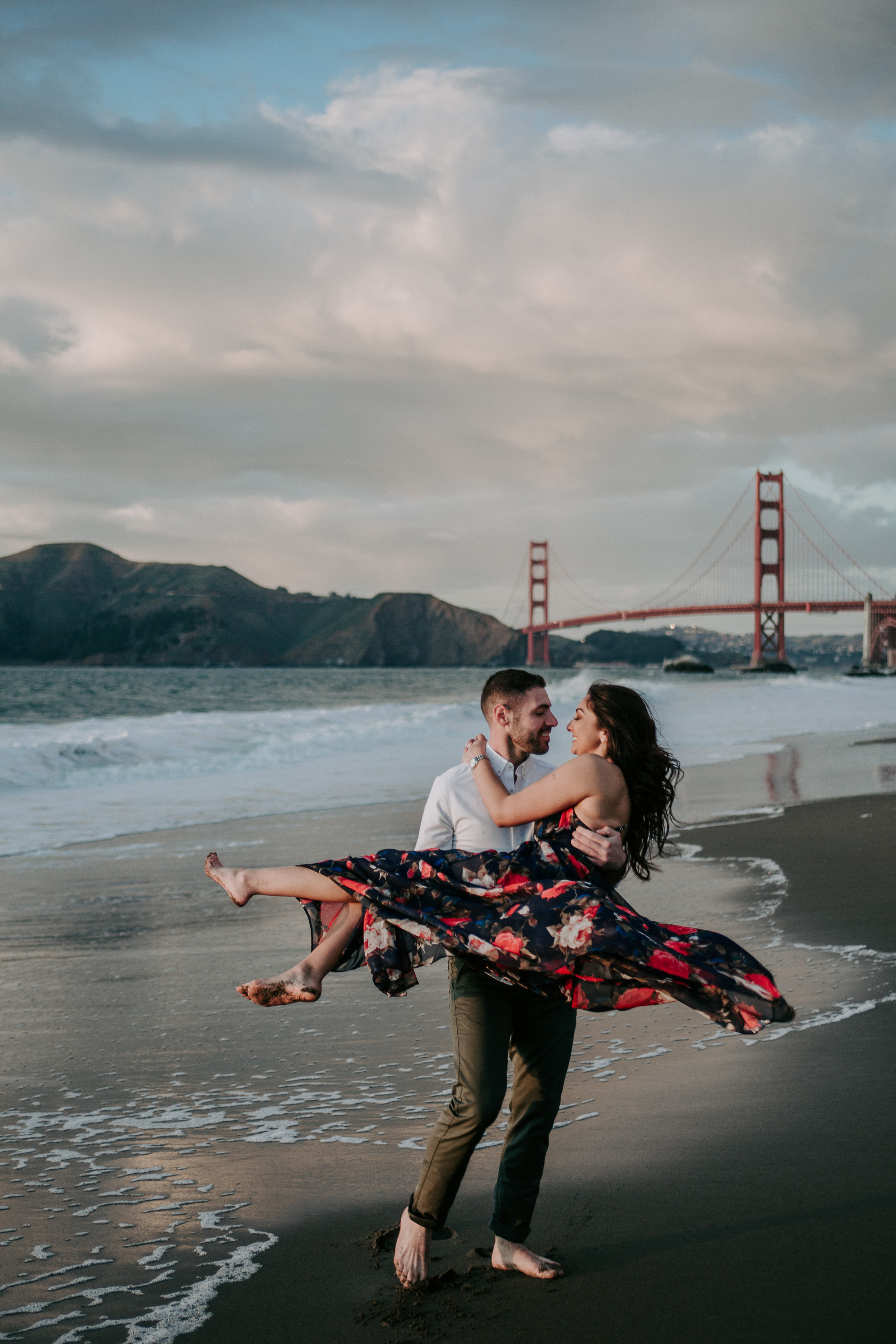 Baker Beach San Francisco Engagement Photos - The Overwhelmed Bride Wedding Blog