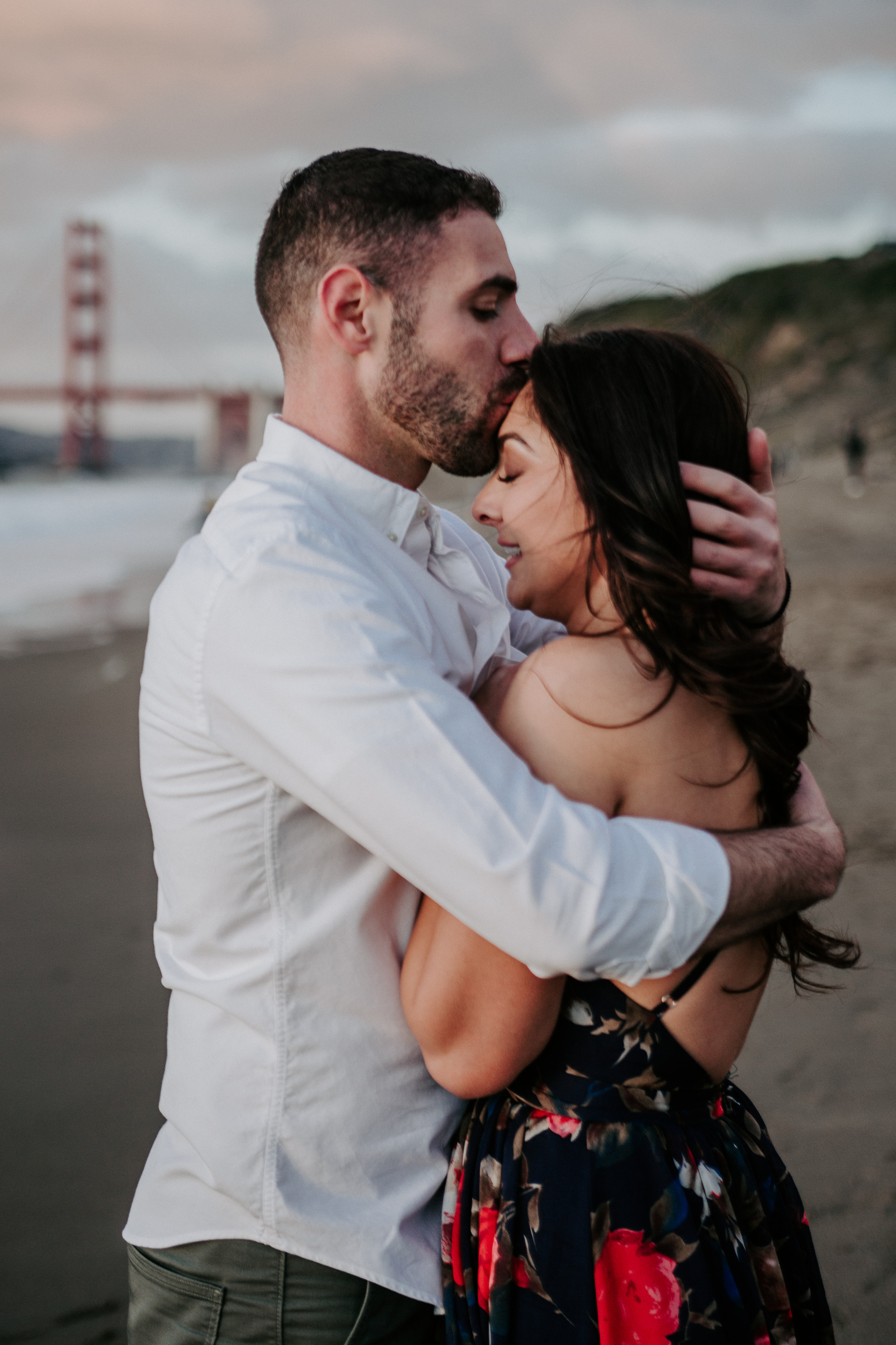 Baker Beach San Francisco Engagement Photos - The Overwhelmed Bride Wedding Blog