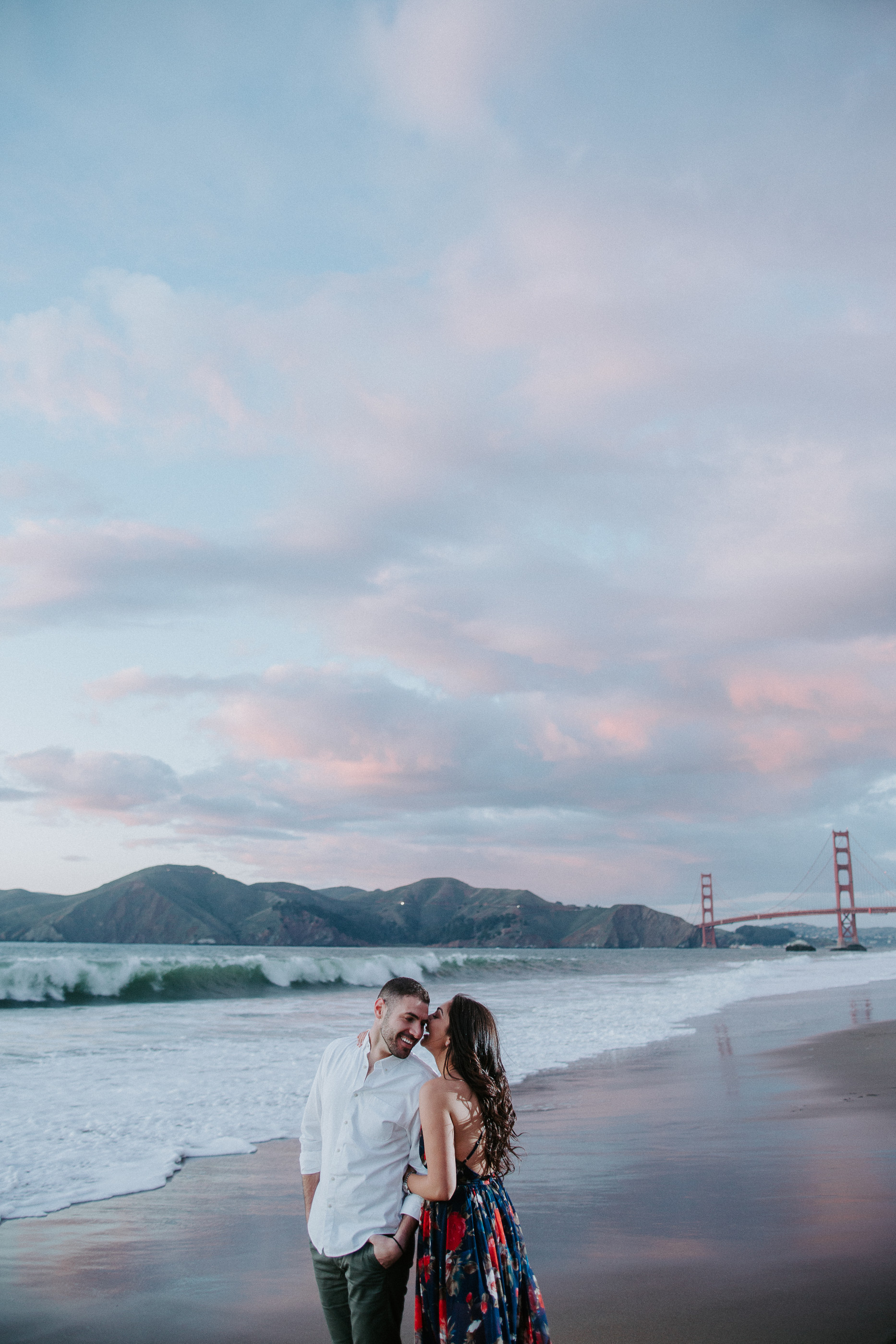 Baker Beach San Francisco Engagement Photos - The Overwhelmed Bride Wedding Blog