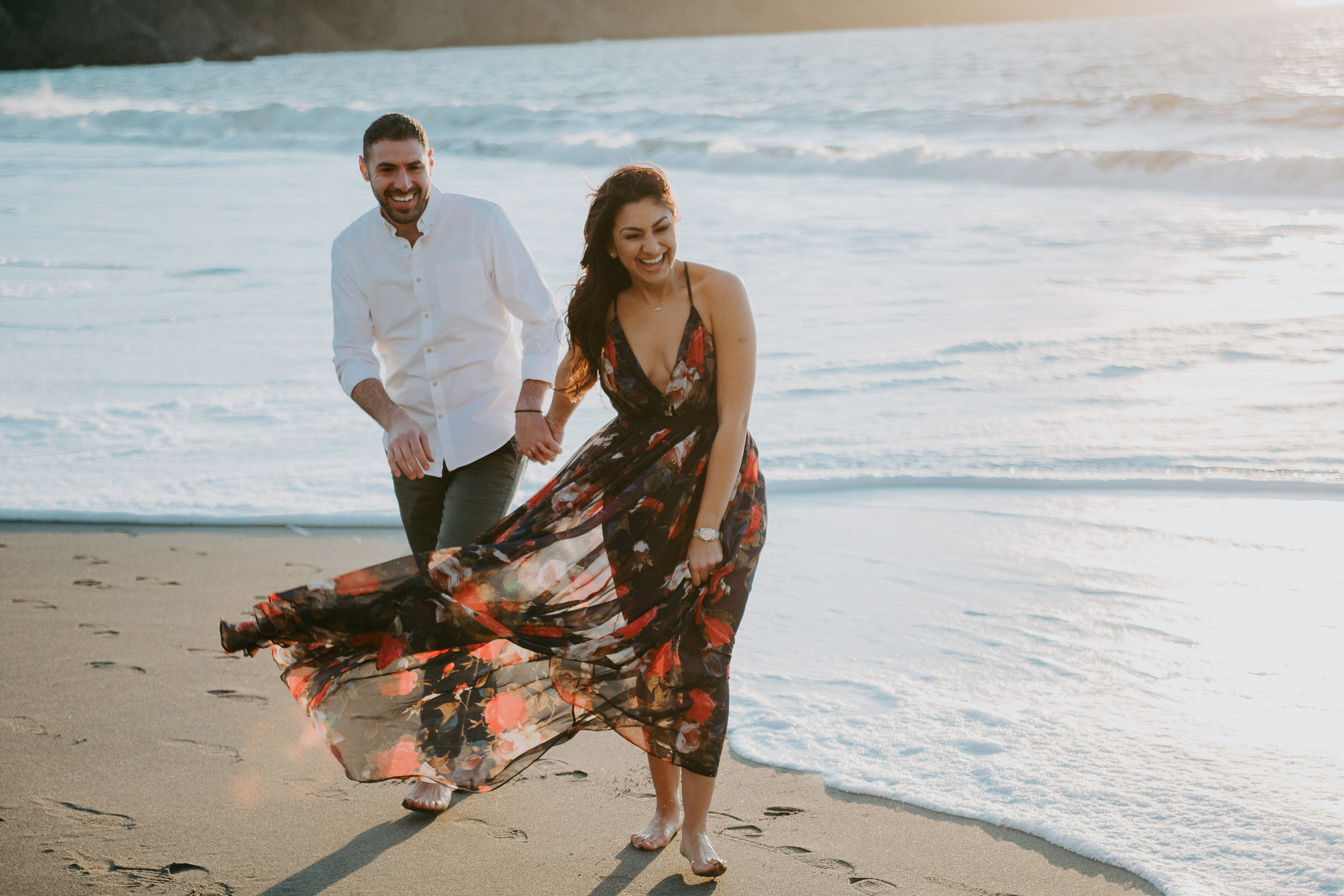 Baker Beach San Francisco Engagement Photos - The Overwhelmed Bride Wedding Blog