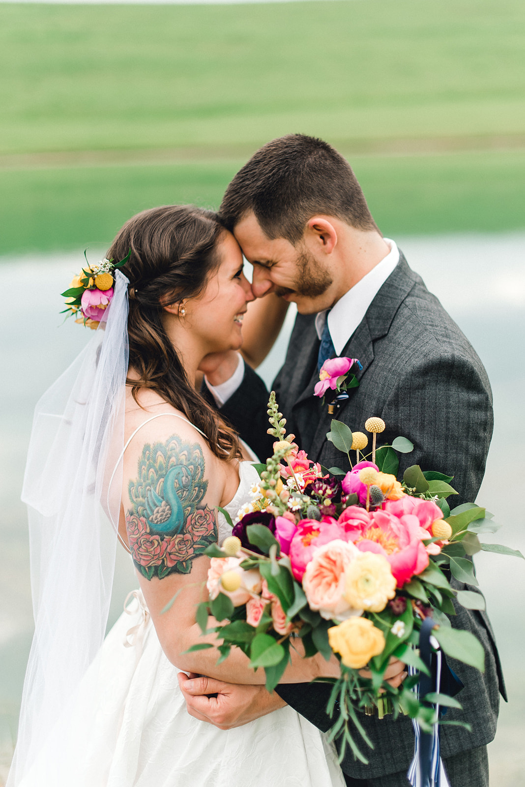 A Colorful Pittsburg Bramblewood Barn Wedding - The Overwhelmed Bride Wedding Blog