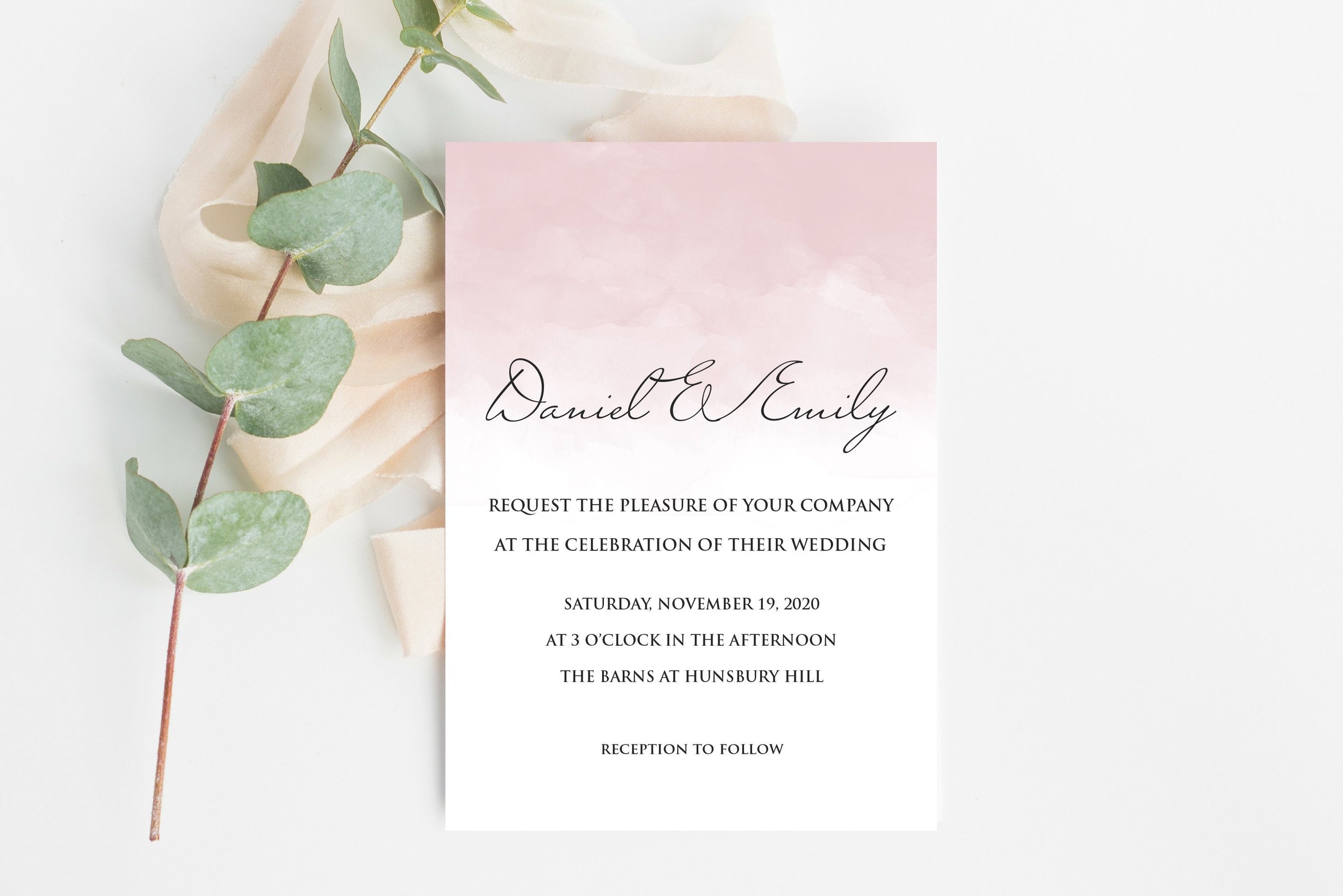 Spring Watercolor Wedding Invitations - The Overwhelmed Bride Wedding Blog