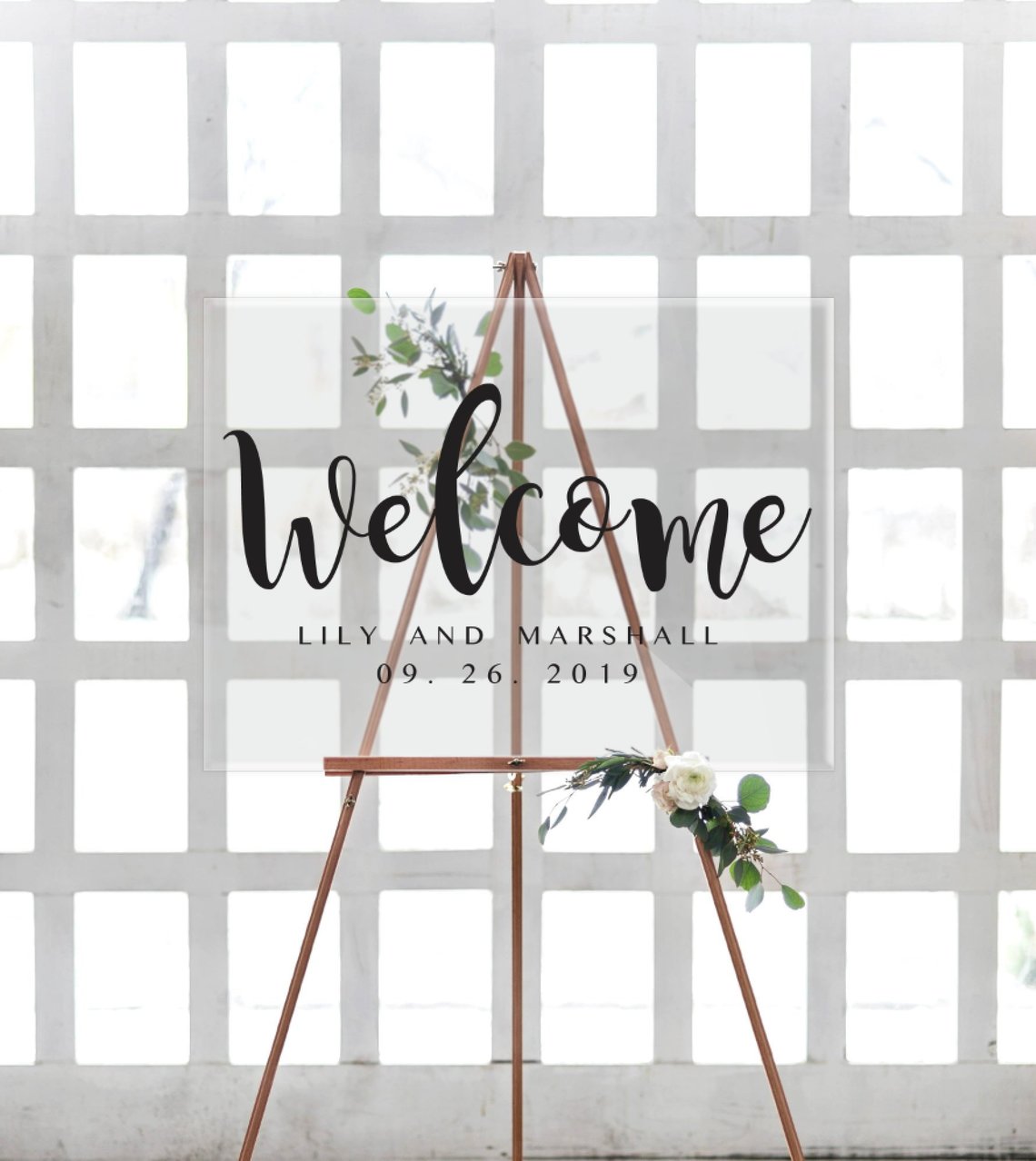 Acrylic Wedding Signs - The Overwhelmed Bride Wedding Blog