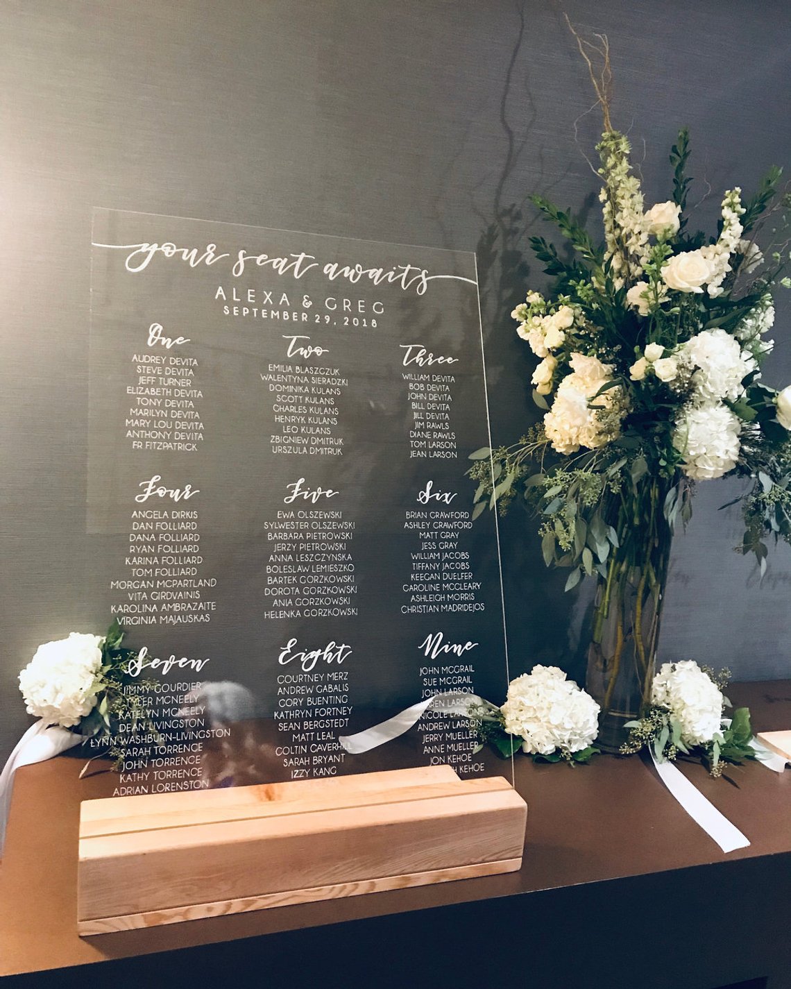 Acrylic Wedding Signs - The Overwhelmed Bride Wedding Blog