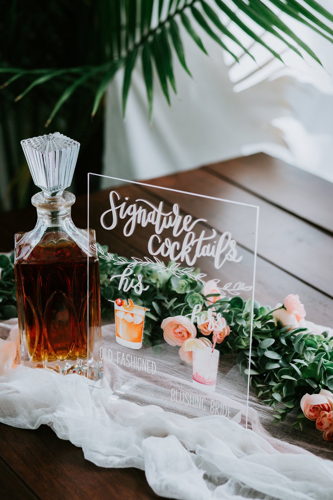 Acrylic Wedding Signs - The Overwhelmed Bride Wedding Blog