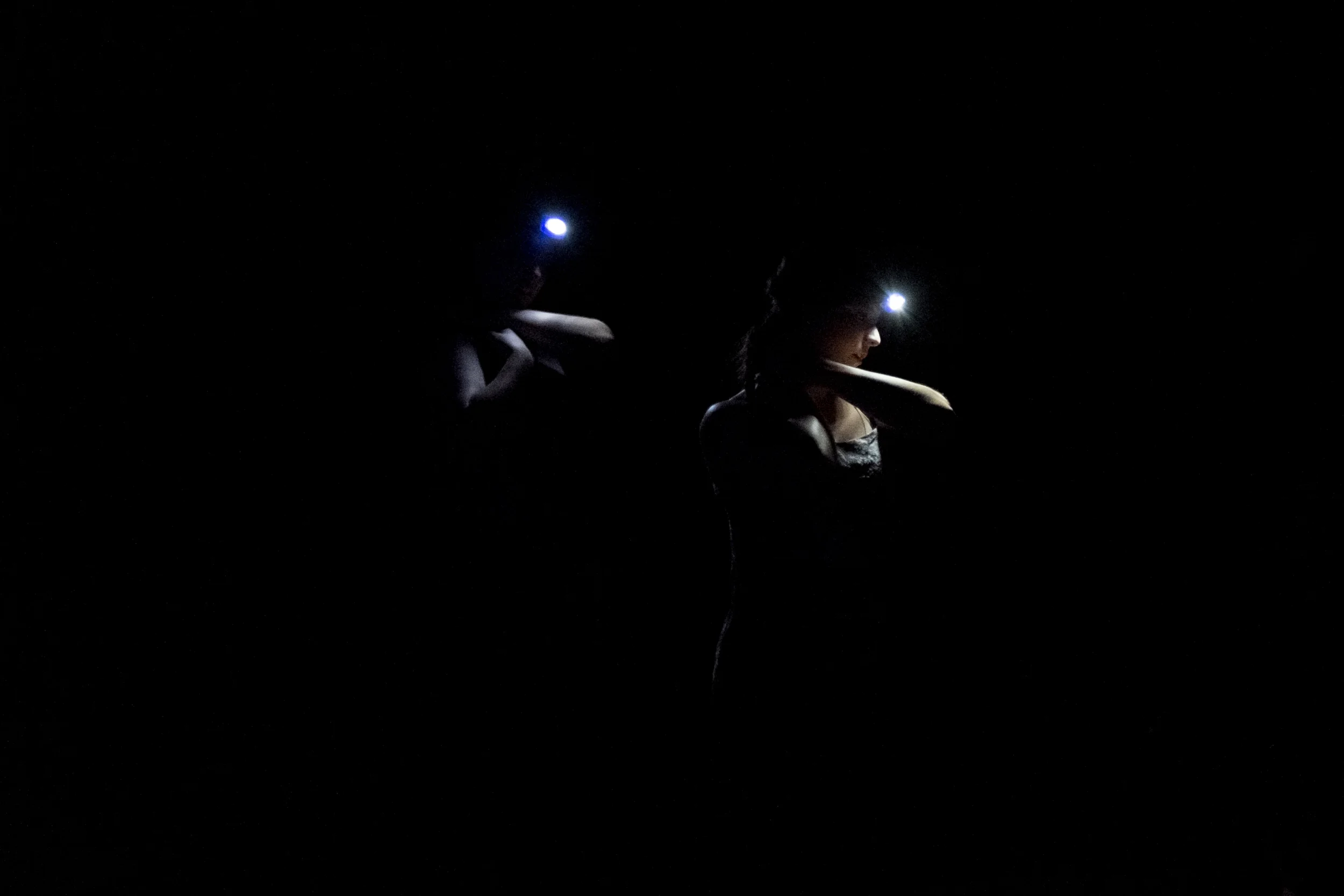 Rebecca's opening to the piece, shadowed by Megan.