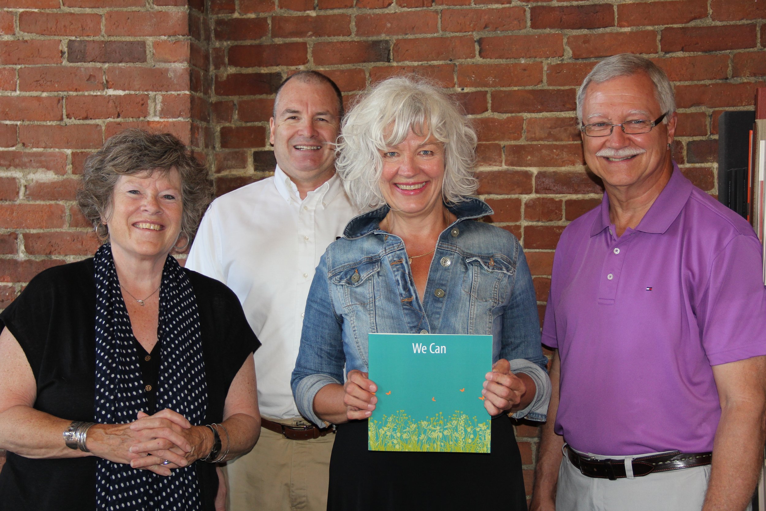 From left: Susan Kress Hamilton, designer, Phineas Graphic Design / Printing Solutions; Herb Perry, Perry Communications; Cynthia Tokos, marketing director, Monarch School of New England; and Bill Hamilton, Phineas