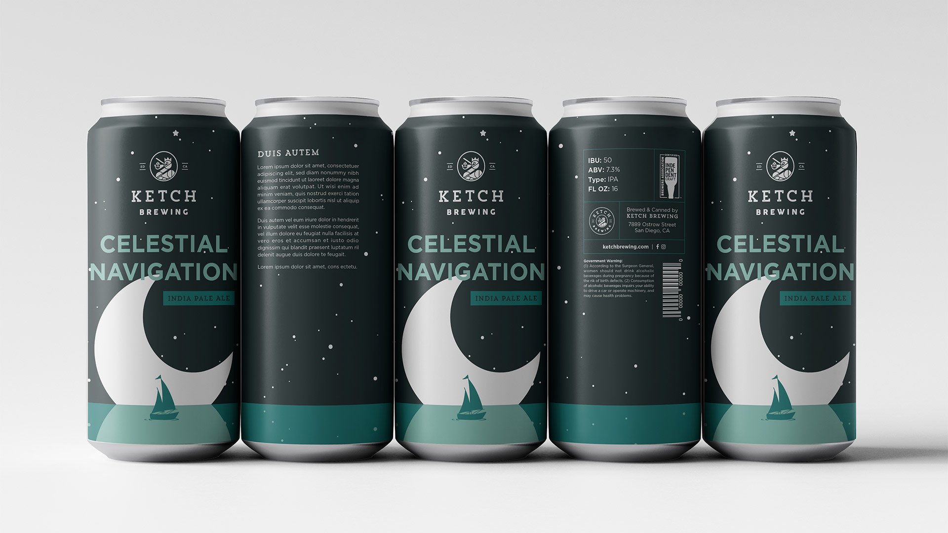  Beer can designs for Ketch Brewing. 