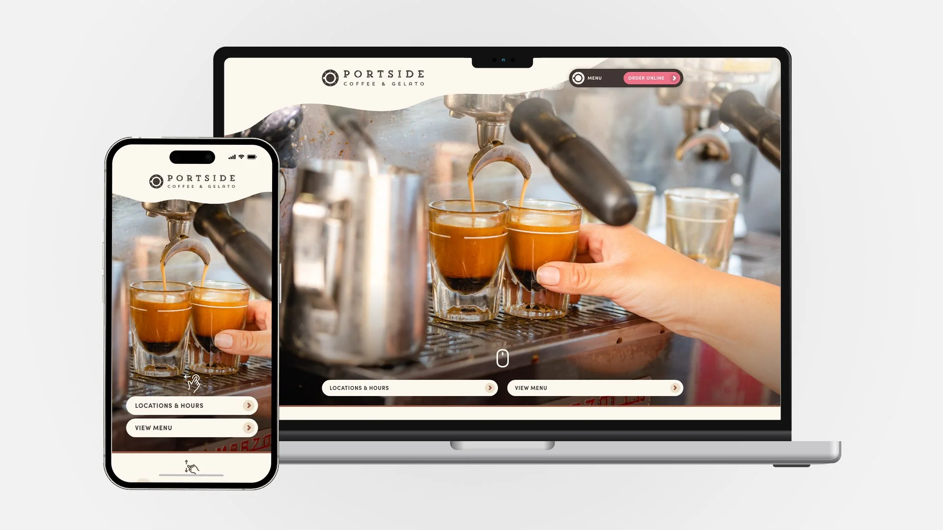  Web design for Portside Gelato 