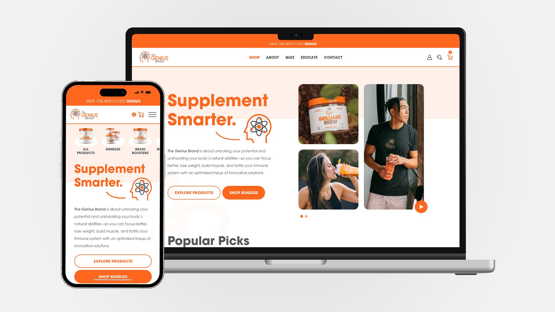  Web design for The Genius Brand 