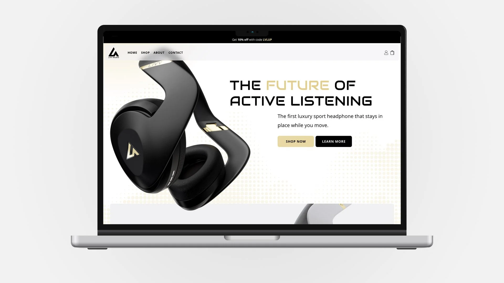  Web design for LIVV Audio 