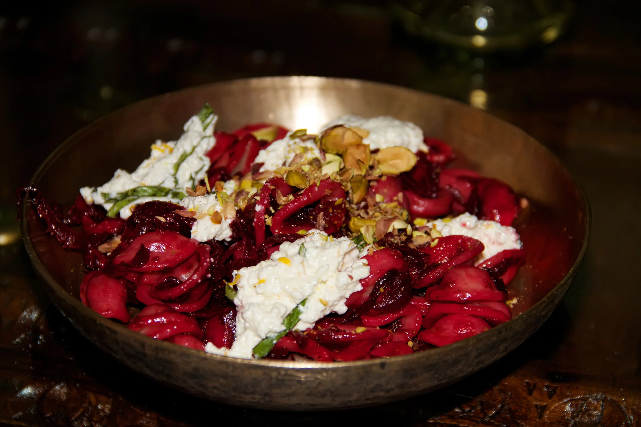Cavatelli With Brown Butter Beets, Ricotta and Pistachios