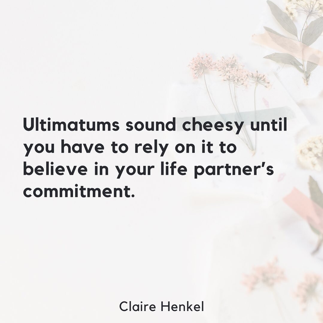 There is nothing funny or silly about ultimatums. Many people joke about it but it&rsquo;s perhaps to hide how important (and scary) they really could be. 

It is the last resort to arrive to get to the bottom of what is at stake and what you are wil