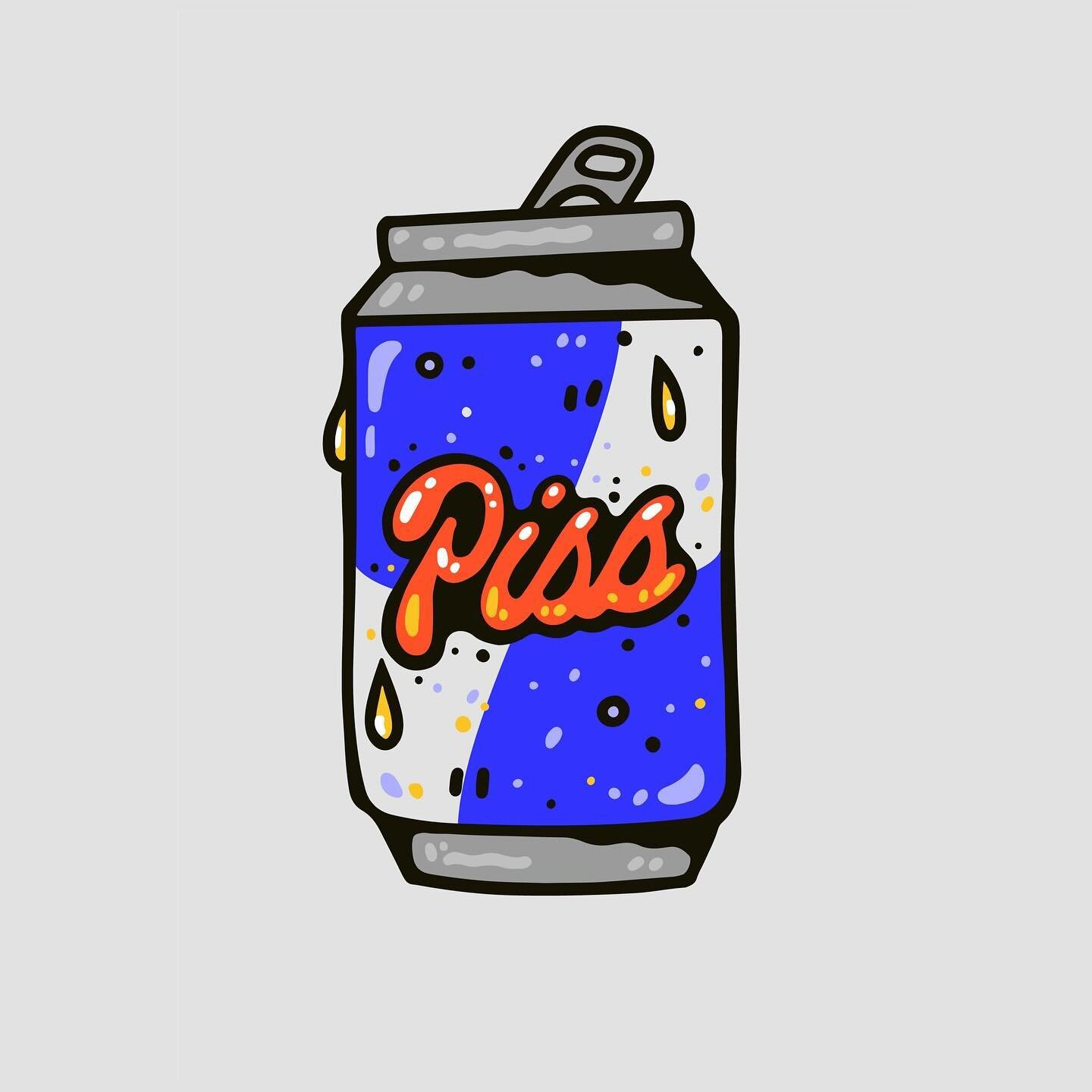 new energy variant 🚨

should I get some piss can charms made? last time I got some &ldquo;a very good boy&rdquo; charms

comment 💧 if you'd rock a red bovine piss charm

#piss #sticker #charm #soda #redbull #can #illustration #bigshotrobot