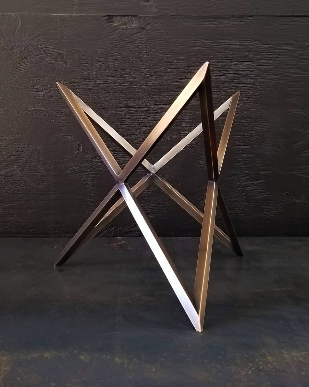 A very special sculptural centerpiece I designed, fabricated and finished from my favorite material, silicon bronze. This piece pushed me in all ways patience, math and detail, yet was a respite to work on from start to finish. It's now back in my ho