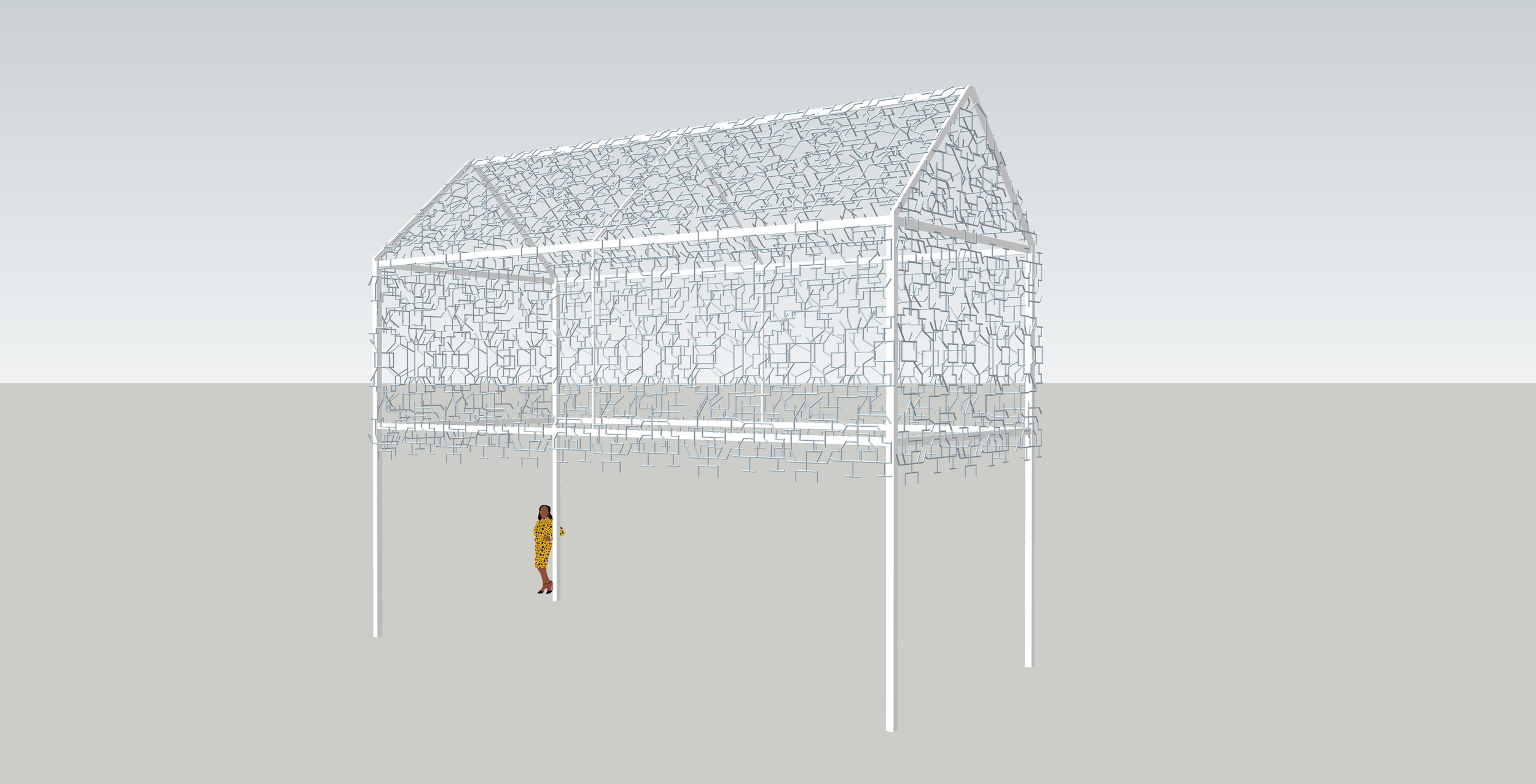 3D rendering of "Legacy" (30'L x 15'W x 25'H)