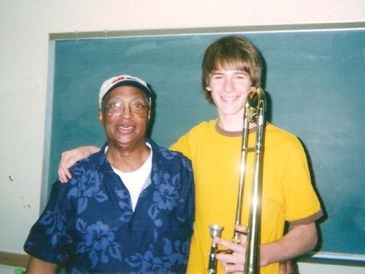 With Curtis Fuller at New York State Summer School of the Arts