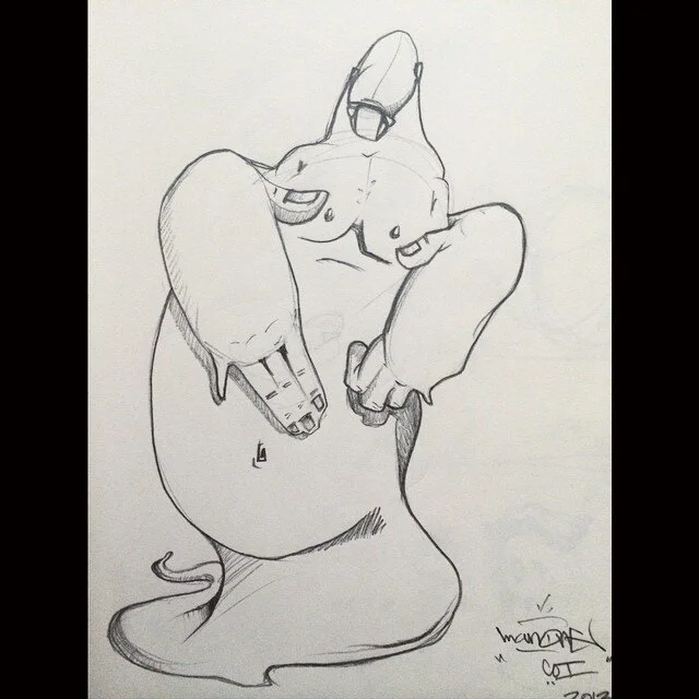 Just a simple & random sketch from a few years back. #tbt #GraffitiSpirits #pencil #blackbook #coi #chokeonit