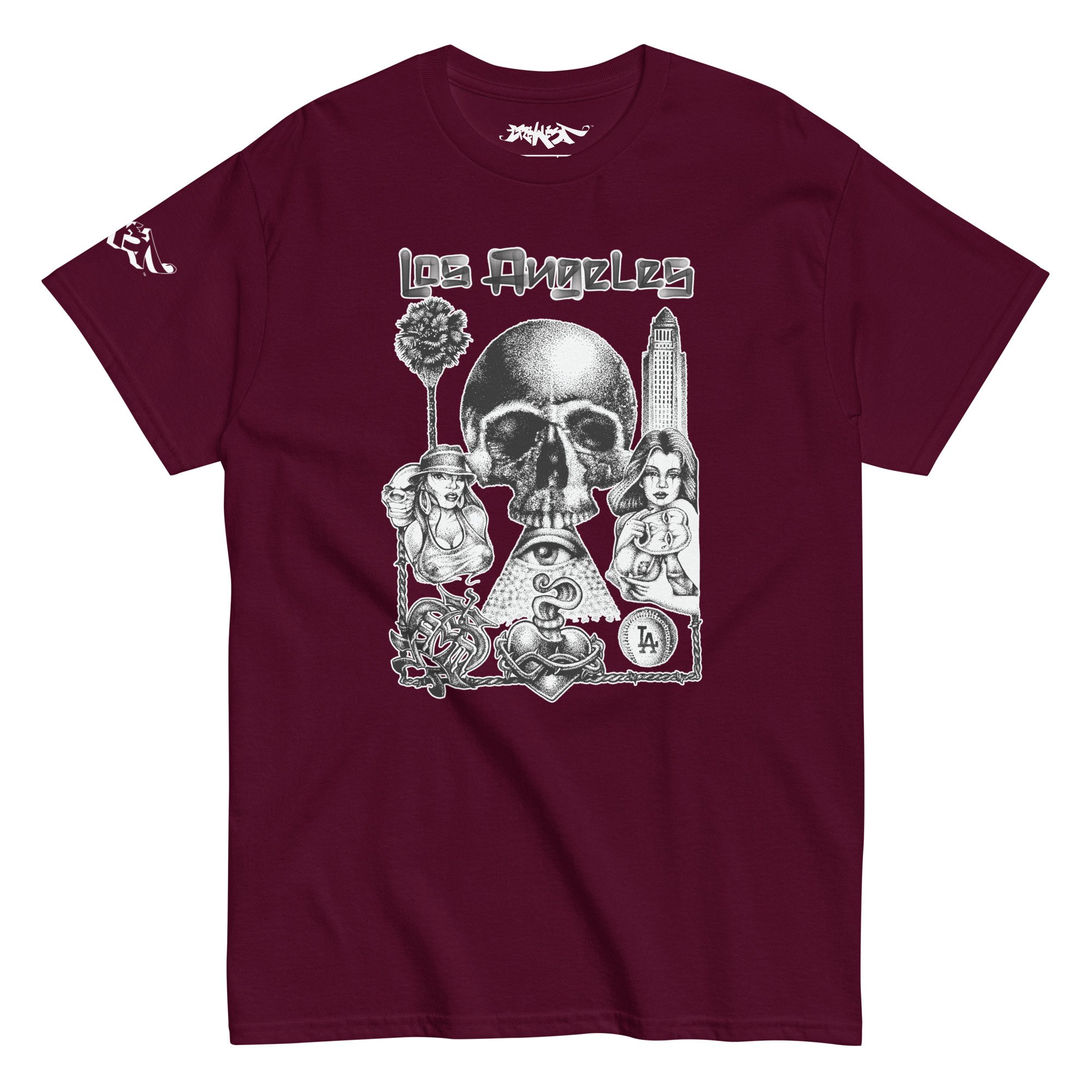 unisex-classic-tee-maroon-front-6a8fe0b337eb3.jpg