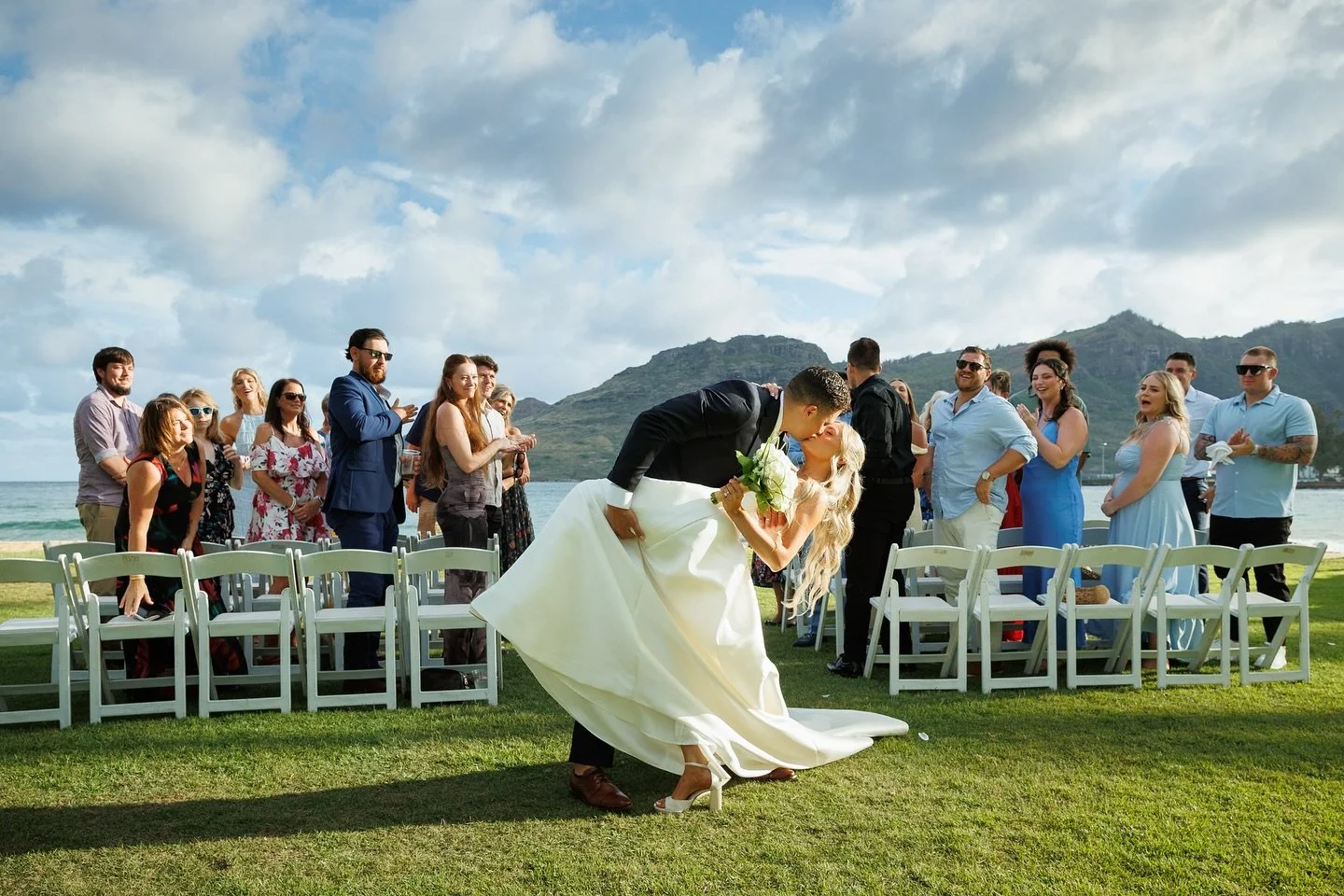 Congratulations, Jamie and Colton! Photographer @gelstonphoto location @royalsonestakauai