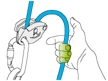  1. Hold the rope with at least three fingers. 