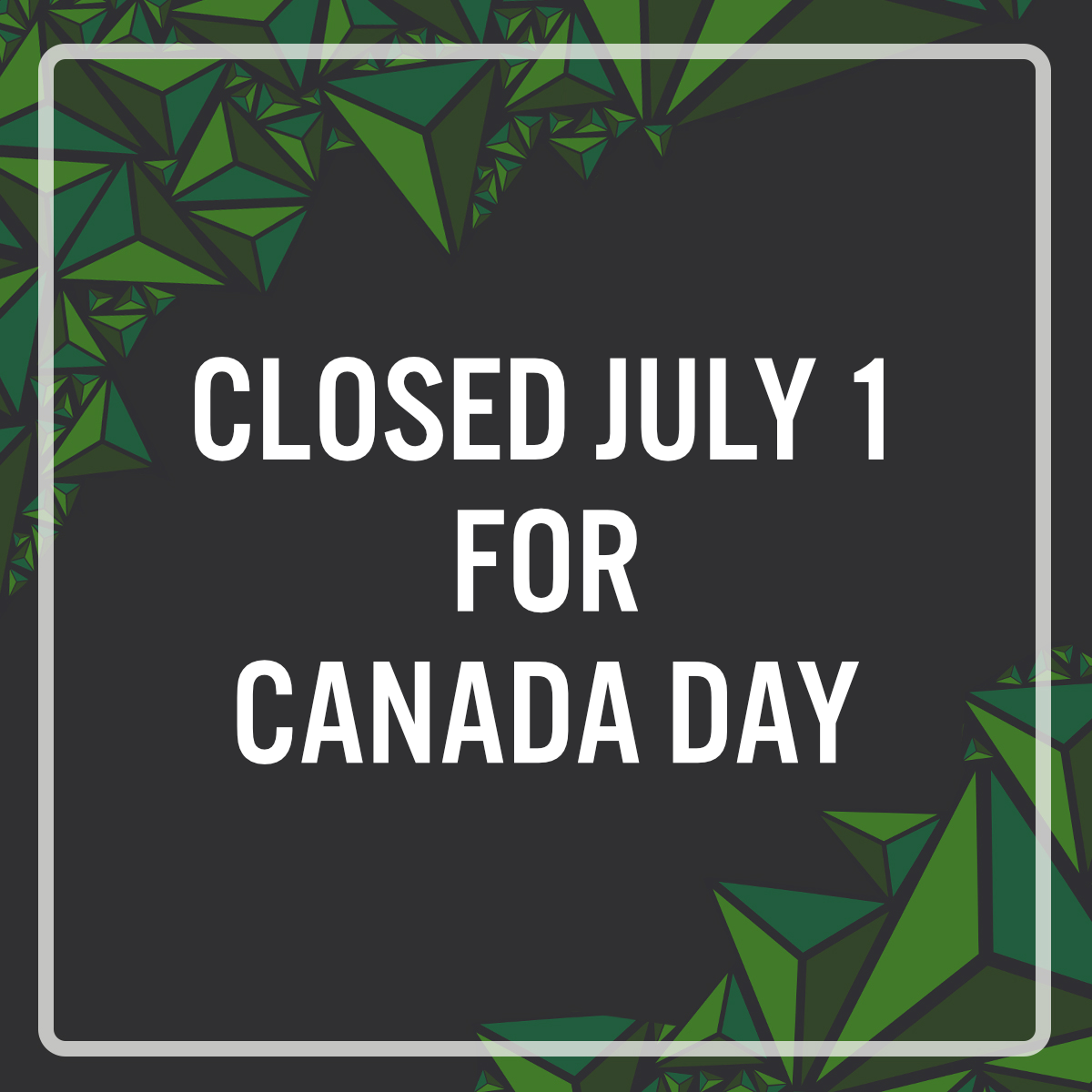Canada Day (Gym CLOSED)
