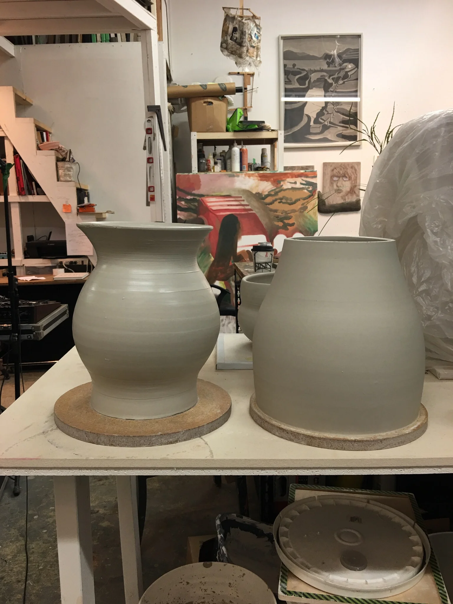 Two sections. The combined height for the entire vase is 24" 
