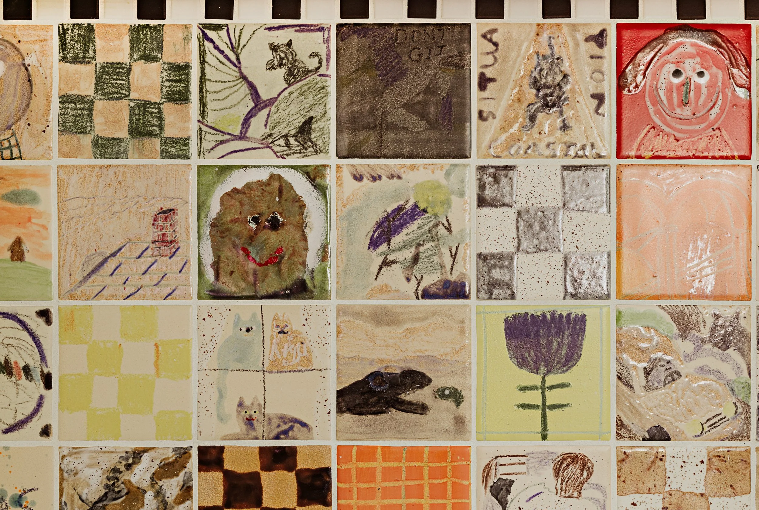 Hand painted tile. Photo credit: Tanya Goehring