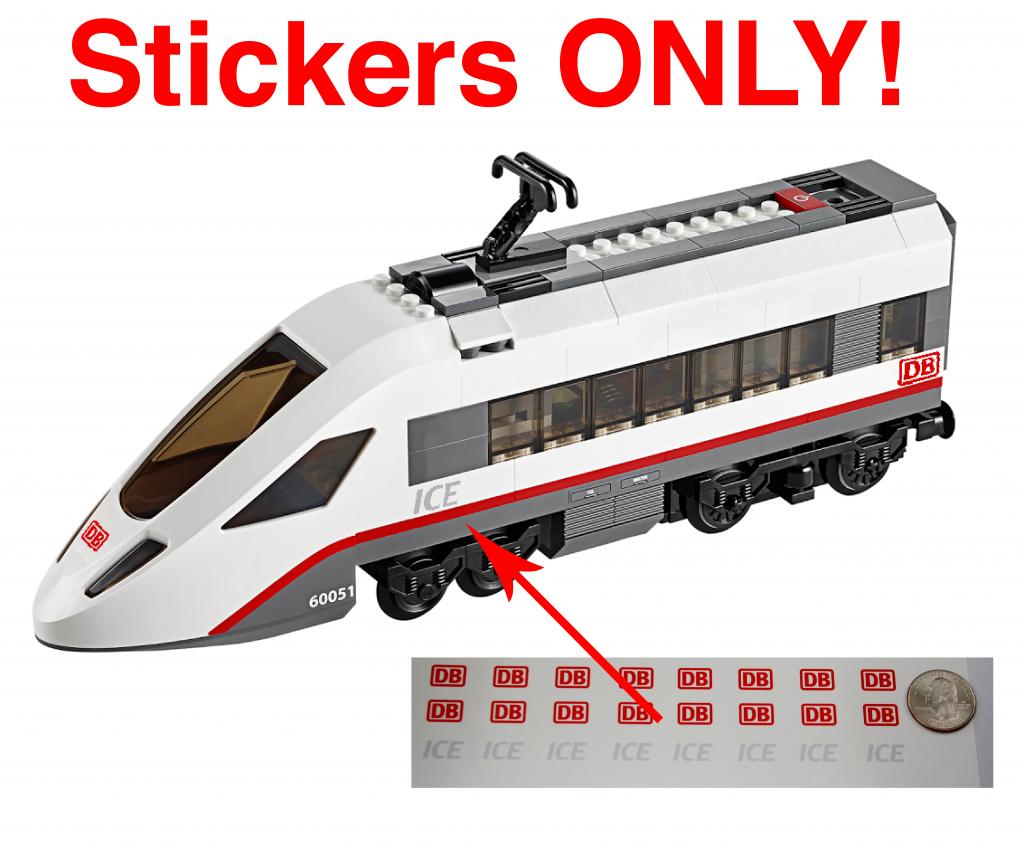 sticker only Details about   CUSTOM sticker for LEGO 7897 Passenger Train 