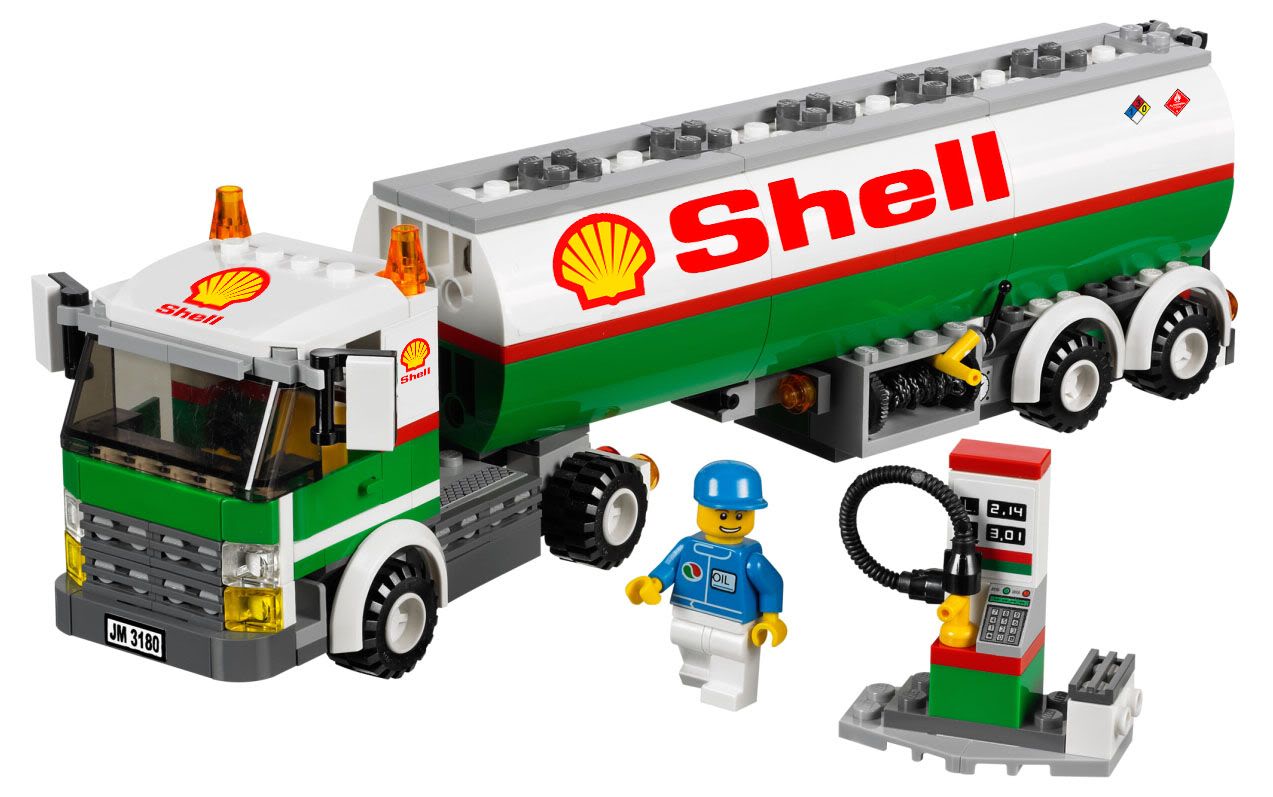 Lego Custom Tanker Car 7939 Shell With Stickers! 