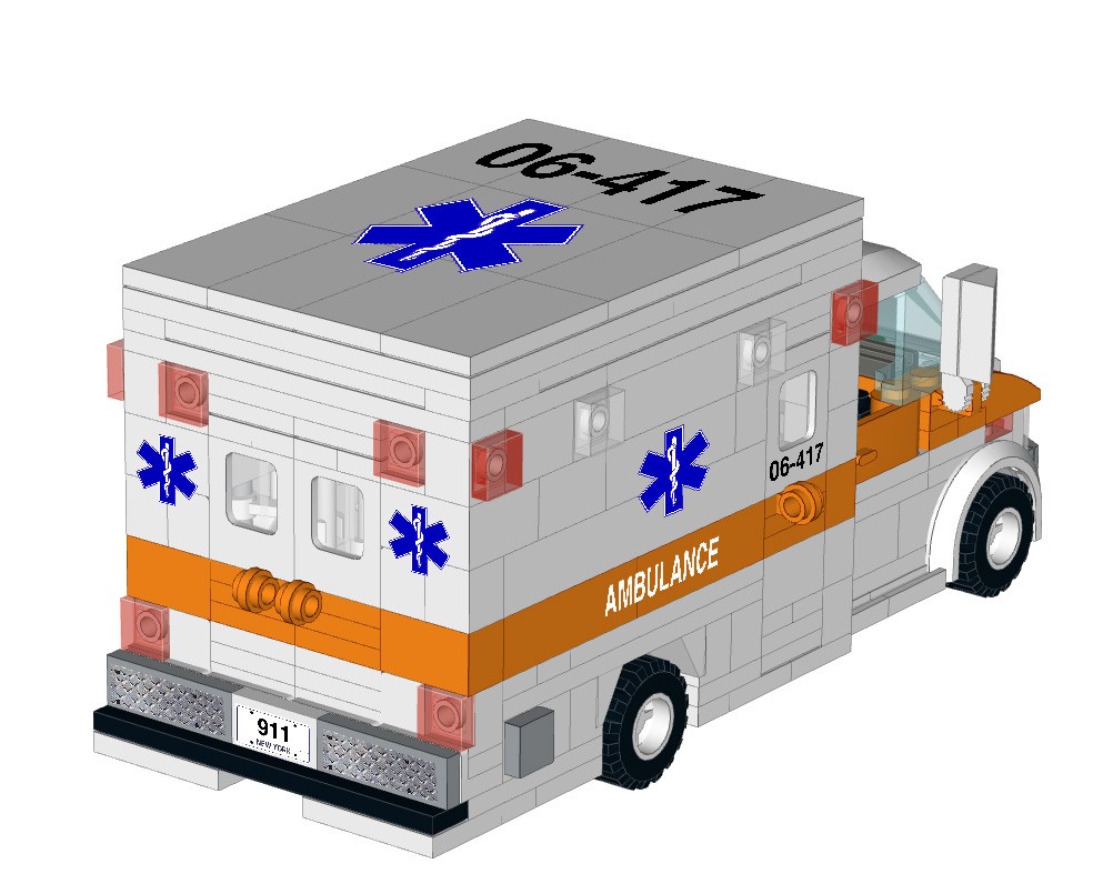 6304 ❤️ Ambulance Car Krankenwagen ❤️ STICKER fit for LEGO® tiles plates 