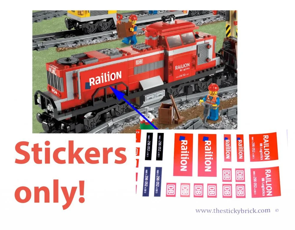 LEGO™ Railion stickers for LEGO™ 3677 Red Caro Train — Home