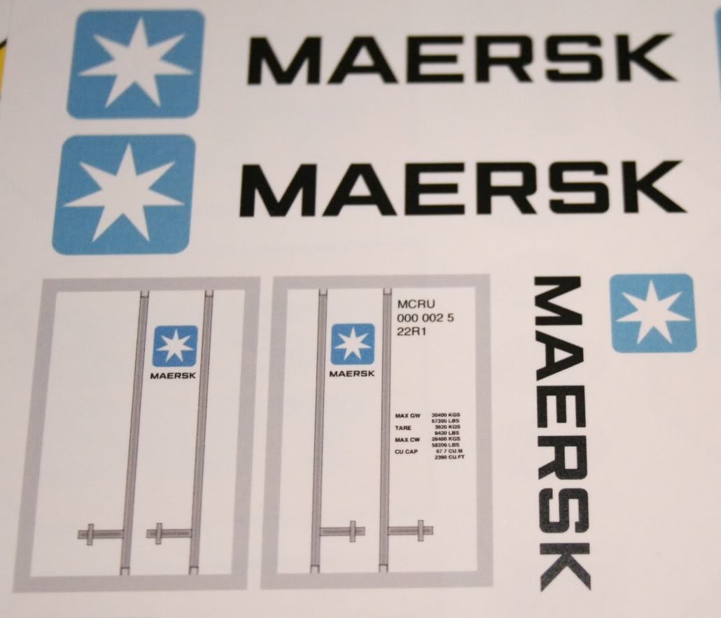 Aufkleber passend für LEGO Sticker Sheet for Set 10219 Maersk Container Train 