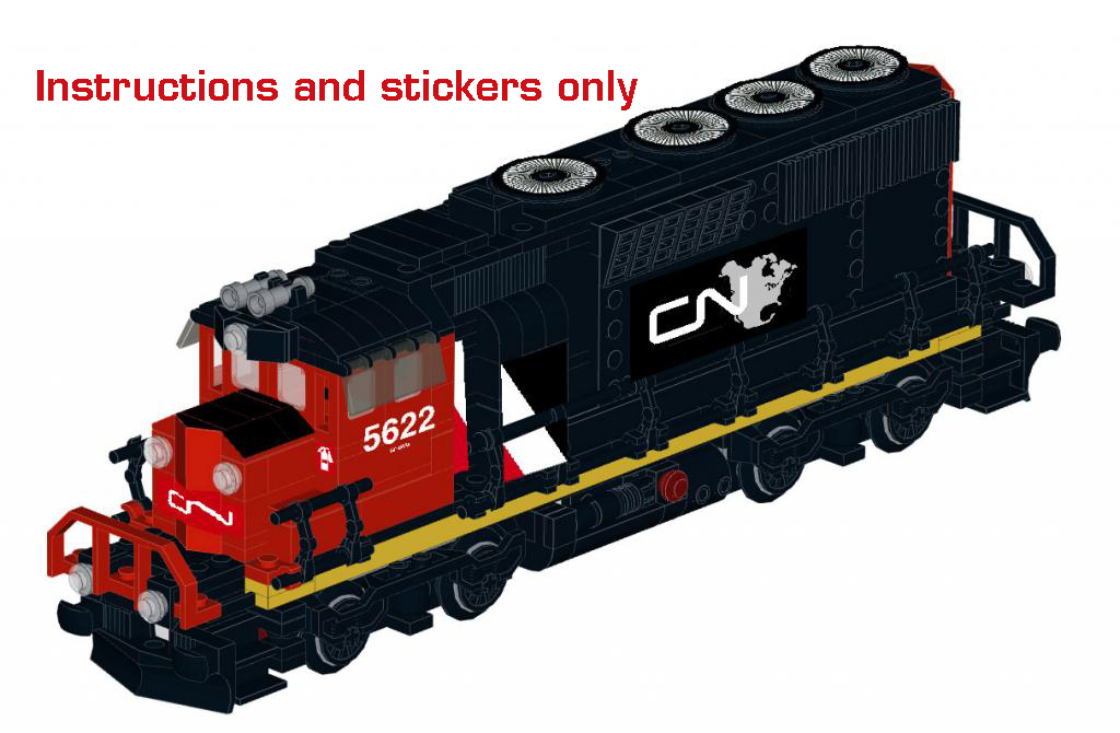 Complete Train Set with Mo Precut Custom Replacement Stickers for Lego Set 181 